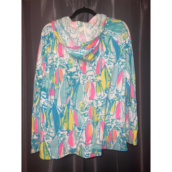 Lilly Pulitzer Mooring Hoodie Beach & Bae Large - Picture 3 of 3